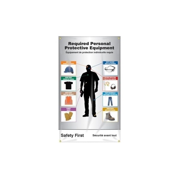 Accuform CONSTRUCTION SITE PPEID SIGN FBMBR409 FBMBR409 - main